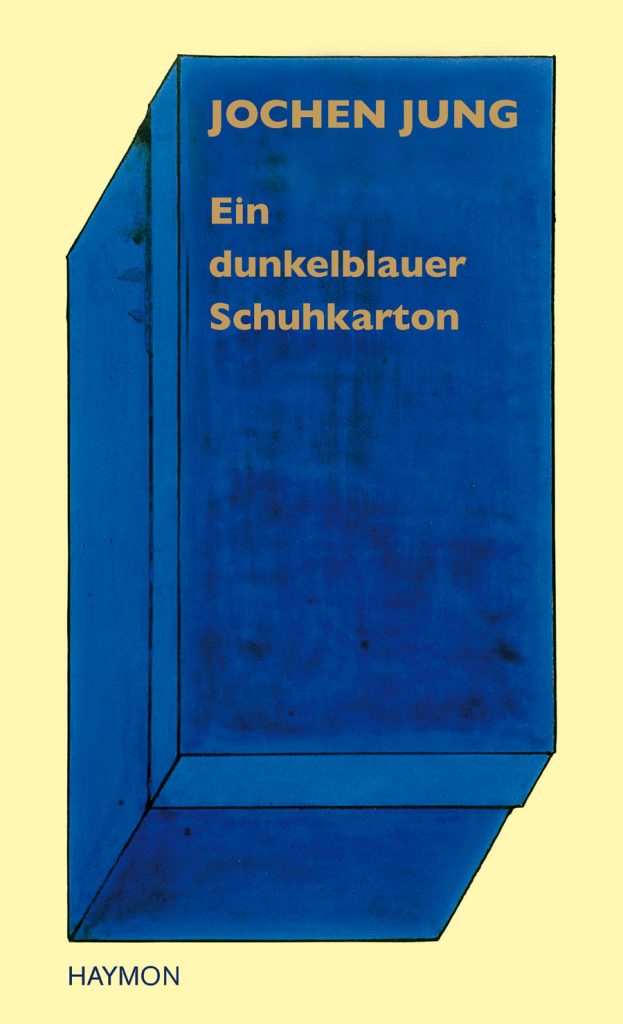 Ein Dunkelblauer Schuhkarton Haymon Verlag